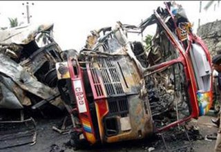 CAR-da avtobus qəzası - 43 yaralı