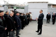 Azerbaijan's President examines work done in districts of Baku (PHOTO)