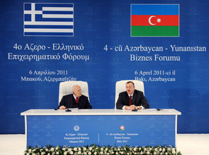 Греческим компаниям будут созданы все условия для работы в Азербайджане - Президент Ильхам Алиев (версия 2) (ФОТО)