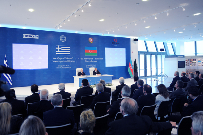 Azerbaijani President: Greek companies to have every condition to work in Azerbaijan (UPDATE) (PHOTO)