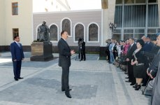 Azerbaijani President meets local residents in Massalli (PHOTO)
