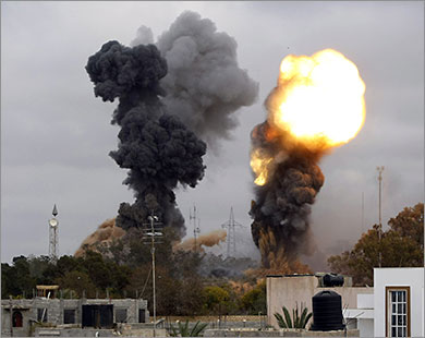 NATO destroys "missile firing" site hidden in Libyan farm building