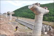Construction of Qazvin-Rasht-Astara railway continues in Iran (PHOTO)