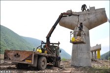 İranda Qəzvin-Rəşt-Astara dəmir yolunun inşası prosesi (FOTO)