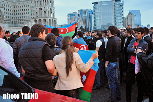 Azerbaijan celebrating victory in the Eurovision Song Contest (UPDATE) (PHOTOSESSION)