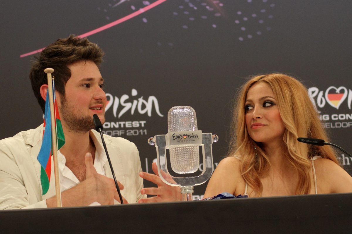 "Eurovision 2011" winners Eldar and Nigar began a press conference with words  of Muslum Magomayev "Azerbaijan" (UPDATE) (PHOTOSESSION)