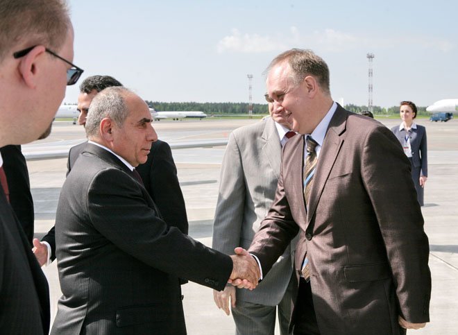 Azerbaijani First Deputy PM arrives in Belarus (PHOTO)