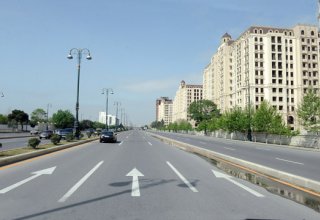 В Баку открыта для автодвижения часть одного из центральных проспектов