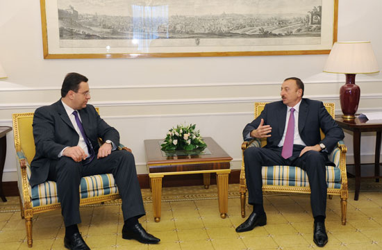 Azerbaijani President Ilham Aliyev meets acting president of Moldova Marian Lupu in Rome
