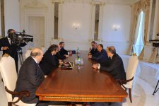 Президент Азербайджана Ильхам Алиев принял президента ФИФА Йозефа Блаттера и президента УЕФА Мишеля Платини (ФОТО)