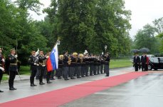 Azərbaycan Prezidentinin Sloveniyada rəsmi qarşılanma mərasimi olub (FOTO)