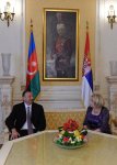 President Ilham Aliyev meets speaker of Serbian parliament (PHOTO)