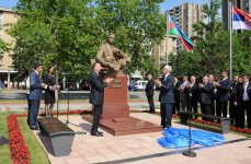 Azerbaijan and Serbian leaders open monument to Uzeir Hajibeyli in Novi Sad (PHOTO)
