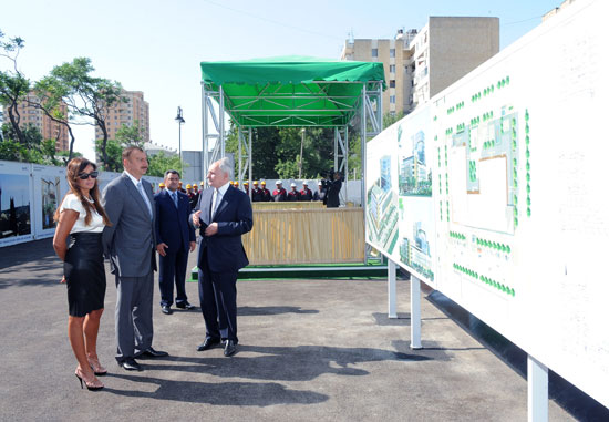 Azərbaycan Prezidenti və xanımı Bakı Sağlamlıq Mərkəzinin təməlqoyma mərasimində iştirak ediblər (FOTO)