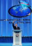 Azərbaycan Prezidenti və xanımı Dünya azərbaycanlılarının III qurultayının açılışında iştirak ediblər (FOTO)
