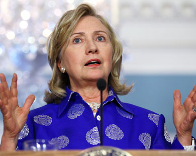 U.S. Secretary of State Hillary Clinton visits southern Indian city Chennai