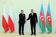 Polish President officially welcomed to Azerbaijan (PHOTO)