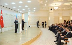 President Ilham Aliyev and Premier of Turkey hold joint press conference (PHOTO)
