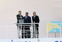 Azerbaijani President lays foundation stone of a unit at Shimal power station (PHOTO)