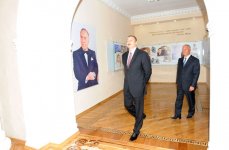 Azerbaijani president arrives in Khachmaz (PHOTO)