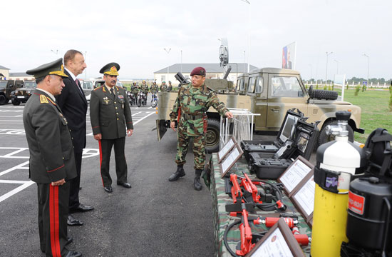 Prezident İlham Əliyev Qubada Daxili Qoşunların "N" saylı hərbi şəhərciyinin açılışında iştirak edib (FOTO)