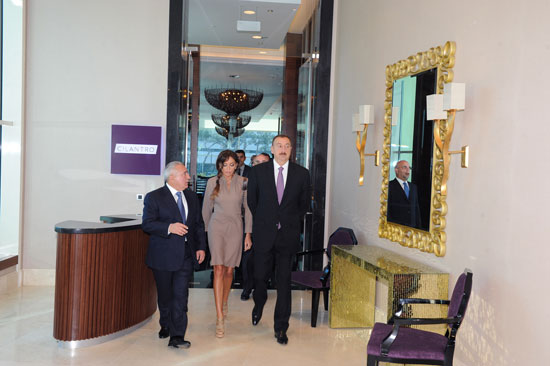 Azerbaijani President and his spouse opens Hilton Baku hotel complex (PHOTO)