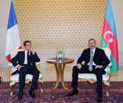 Presidents of Azerbaijan and France meet one-on-one