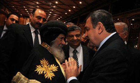 Egypt PM discusses Maspero clashes with Coptic Pope Shenouda III