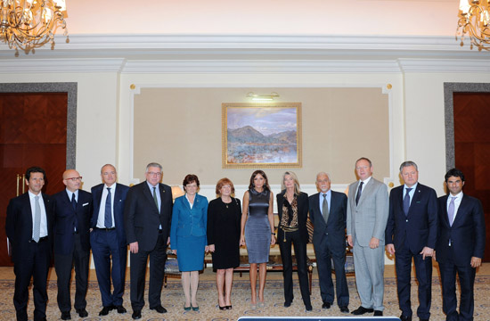 Первая леди Азербайджана встретилась с членами межпарламентской группы дружбы Италия-Азербайджан (ФОТО)