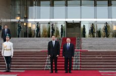 В Казахстане состоялась церемония официальной встречи Президента Азербайджана (ФОТО)