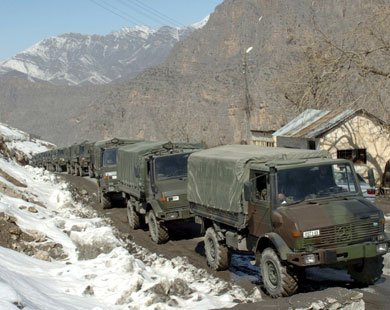 Military convoy blown up by mine in Turkey