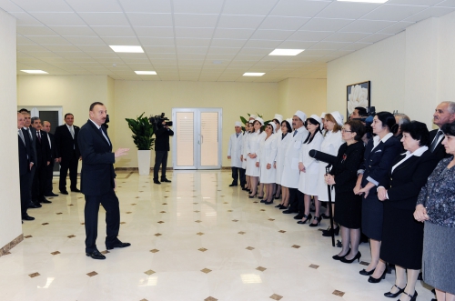 Azərbaycan Prezidenti Ağdaş rayon mərkəzi xəstəxanasının açılışında iştirak edib (FOTO)