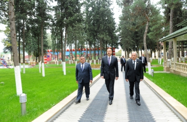 Президент Азербайджана принял участие в открытии ряда объектов в Агсуинском районе (ФОТО)