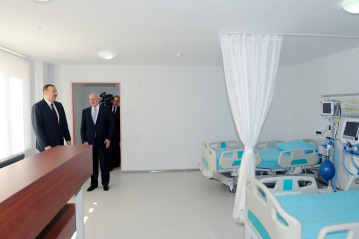 Azerbaijani President attends inauguration of Republican Children`s Clinical Hospital (photo)