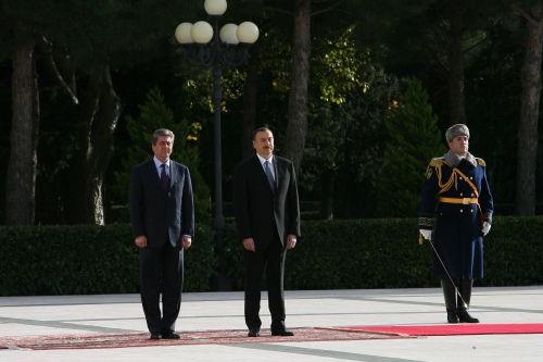 Bolqarıstan Prezidentinin rəsmi qarşılanma mərasimi olub (FOTO)