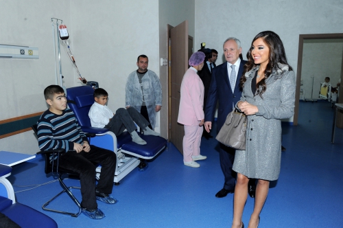 Вице-президент Фонда Гейдара Алиева Лейла Алиева навестила детей, лечащихся в Центре талассемии (ФОТО)