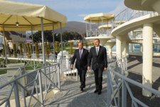 Azerbaijani President inaugurates recreation and entertainment park in Oguz (PHOTO)
