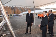 Президент Азербайджана принял участие в церемонии закладки фундамента водо-канализационных систем в Гахском районе (ФОТО)