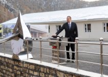 Azerbaijani President attends groundbreaking ceremony of water and sewerage system in Gakh region (PHOTO)