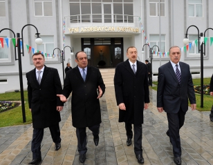 Azerbaijani President inaugurates new administrative building of Azerbaijan ruling party’s regional branch (PHOTO)