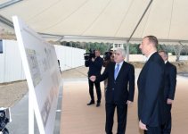 Azerbaijani president breaks ground for Central Scientific Library of Azerbaijan National Academy of Sciences (PHOTO)