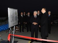Президент Азербайджана принял участие в открытии на 9-м километре дороги Алят-Астара новой кольцевой дороги и двух дорожных узлов  (ФОТО)