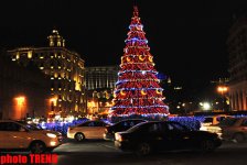 Новогодние улицы Баку - как встретить год Дракона, гороскоп (фотосессия)