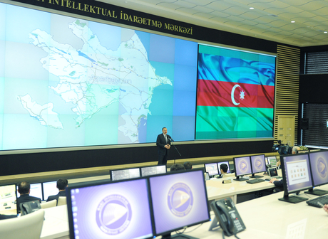 Azerbaijani President opens Intellectual Transport Management Center in Baku (PHOTO)
