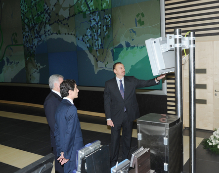 Azerbaijani President opens Intellectual Transport Management Center in Baku (PHOTO)