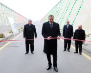 İlham Əliyev Buzovna qovşağı tunel və yol ötürücüsünün açılışında iştirak edib (FOTO)