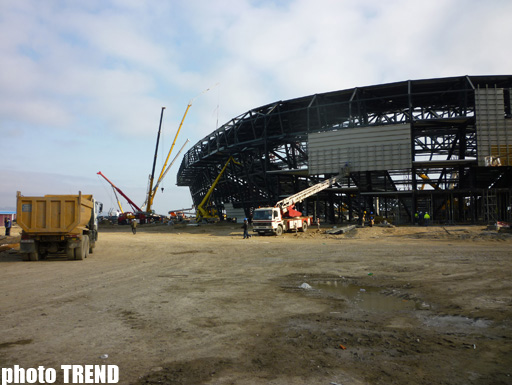 Roof installed for complex to be possible venue for Eurovision-2012 Song Contest in Baku (PHOTO)