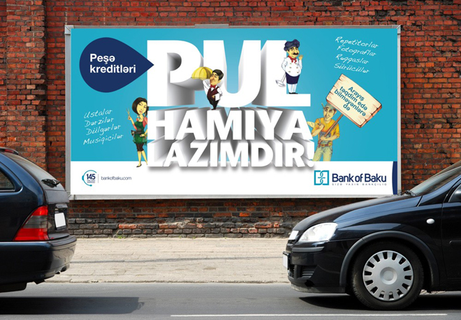 Bank of Baku "Pul hamiya lazimdir!" şüari altında kreditlər təqdim edir