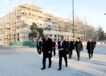 Президент Азербайджана прибыл в город Гянджа (ФОТО)