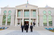 Ильхам Алиев принял участие в открытии нового здания Геранбойской районной организации партии "Ени Азербайджан" (ФОТО)